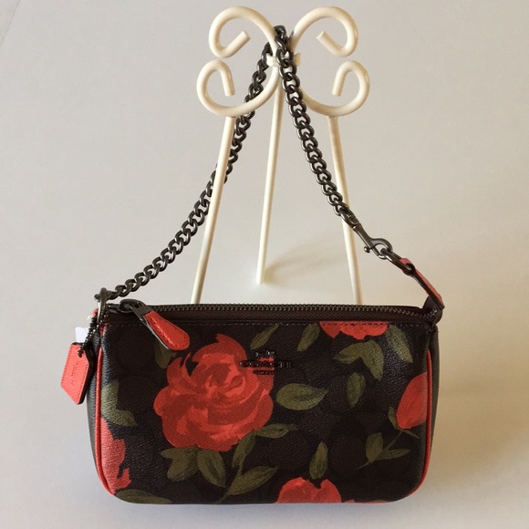 coach bag with roses